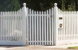 White Timber Picket Fence